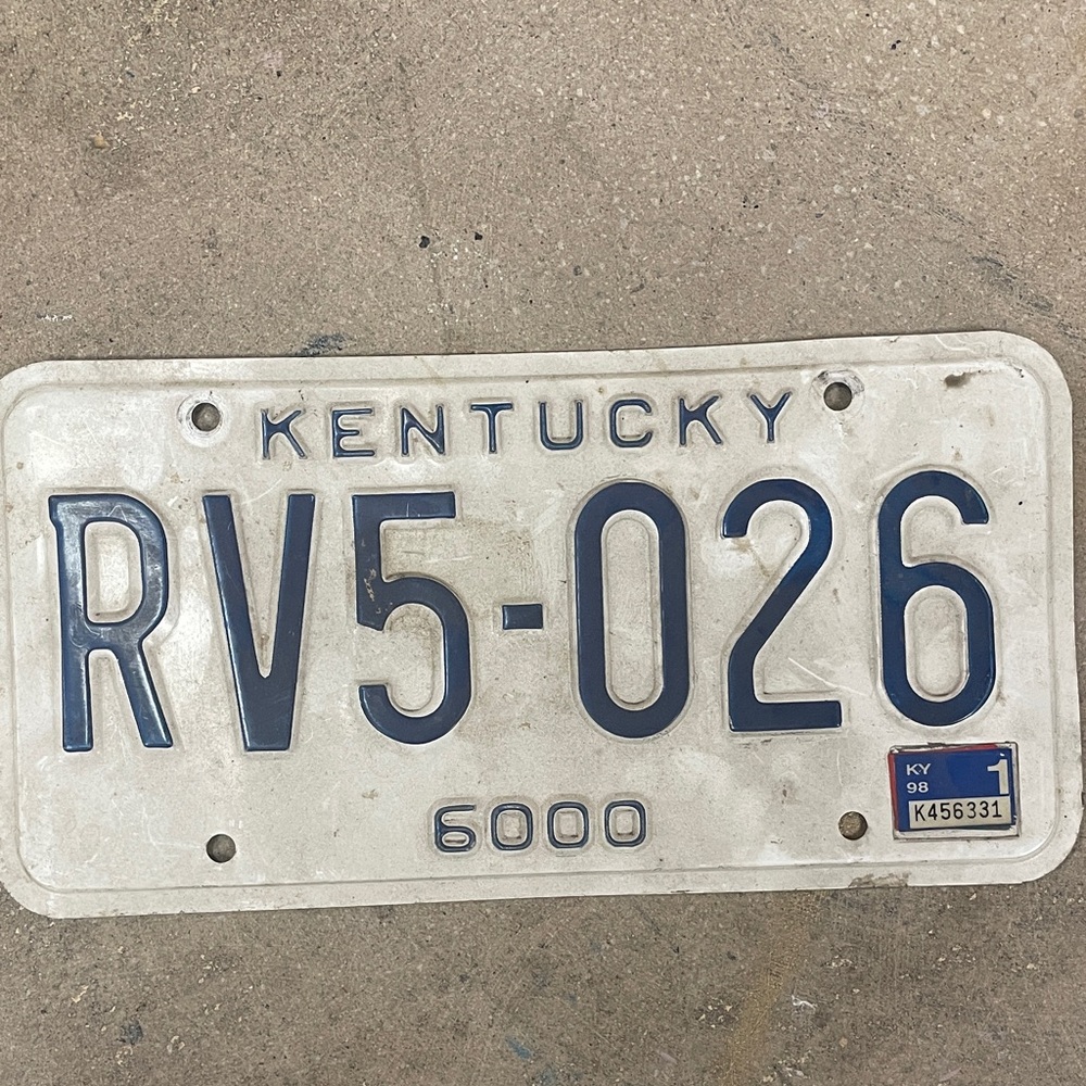 Vintage Kentucky License Plate